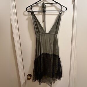 ROMWE Olive Green Dress